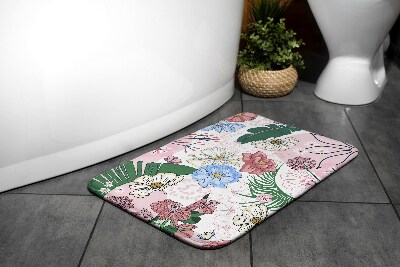 Tapis de salle de bain Fleurs colorées