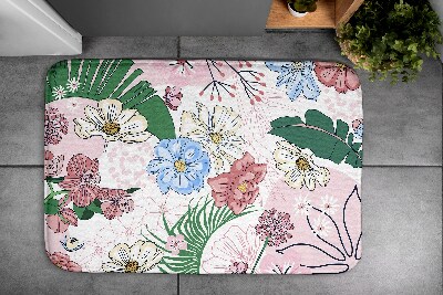 Tapis de salle de bain Fleurs colorées