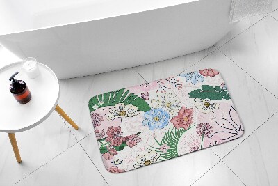 Tapis de salle de bain Fleurs colorées