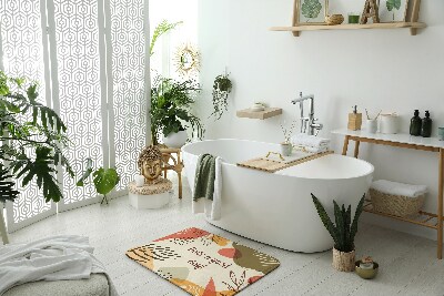 Tapis de salle de bain Plante géométrique