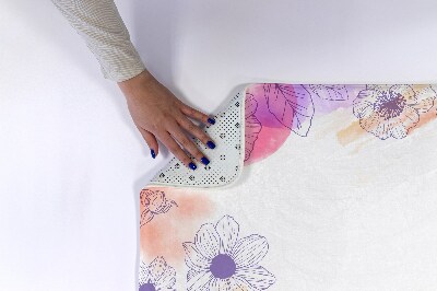 Tapis bain Fleurs à l'aquarelle