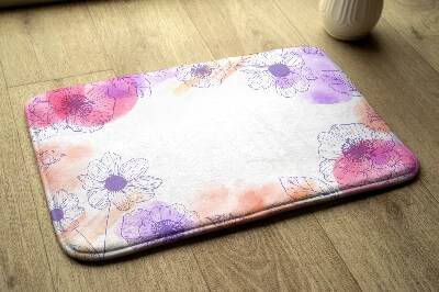 Tapis bain Fleurs à l'aquarelle