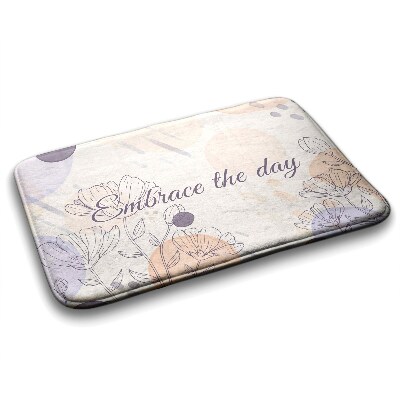 Tapis de bain Dessin au trait floral