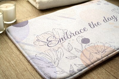 Tapis de bain Dessin au trait floral