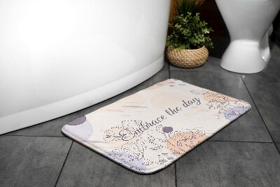 Tapis de bain Dessin au trait floral