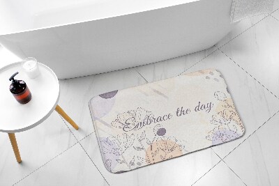 Tapis de bain Dessin au trait floral