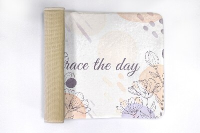 Tapis de bain Dessin au trait floral