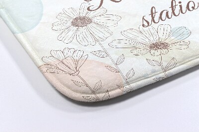 Tapis salle de bain Dessin au trait floral
