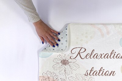 Tapis salle de bain Dessin au trait floral