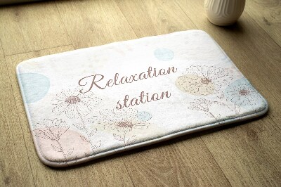 Tapis salle de bain Dessin au trait floral