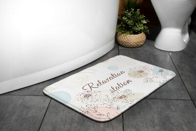 Tapis salle de bain Dessin au trait floral