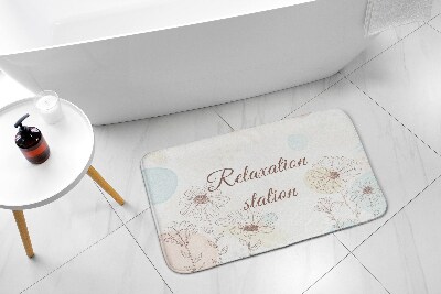 Tapis salle de bain Dessin au trait floral