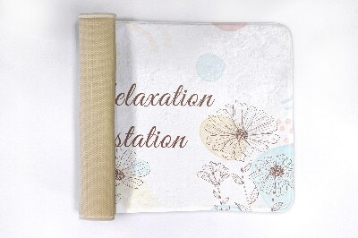 Tapis salle de bain Dessin au trait floral