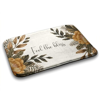 Tapis salle de bain Composition florale