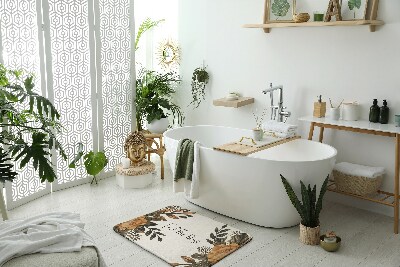 Tapis salle de bain Composition florale