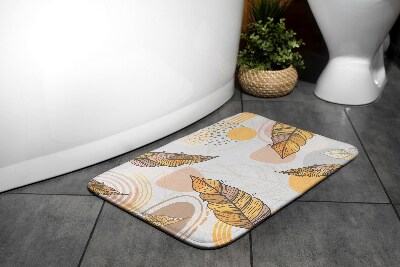 Tapis bain Feuilles jaunes