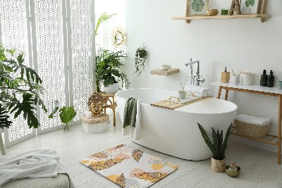 Tapis bain Feuilles jaunes