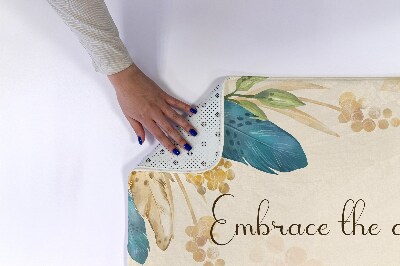 Tapis bain Fleurs et plumes