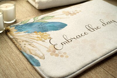Tapis bain Fleurs et plumes