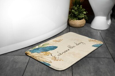 Tapis bain Fleurs et plumes