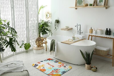 Tapis bain Coquillages