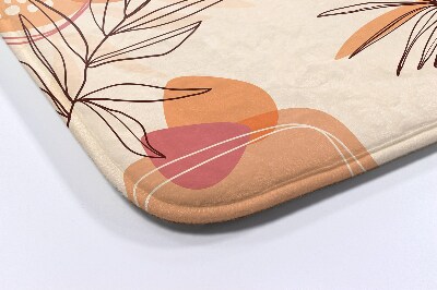 Tapis salle de bain Feuilles géométriques