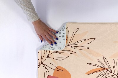 Tapis salle de bain Feuilles géométriques