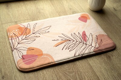 Tapis salle de bain Feuilles géométriques