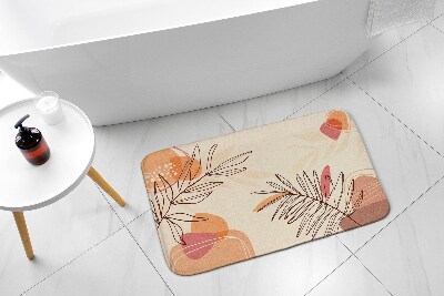 Tapis salle de bain Feuilles géométriques