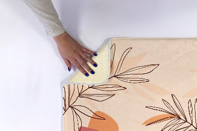 Tapis salle de bain Feuilles géométriques
