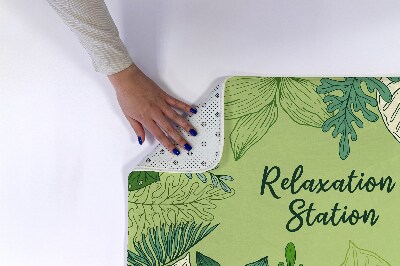 Tapis de bain Feuilles vertes