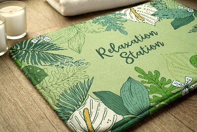 Tapis de bain Feuilles vertes