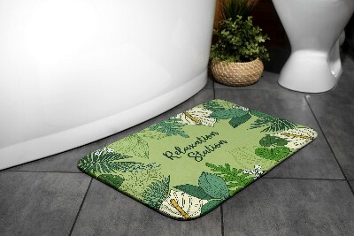 Tapis de bain Feuilles vertes