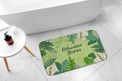 Tapis de bain Feuilles vertes
