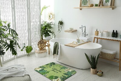 Tapis de bain Feuilles vertes