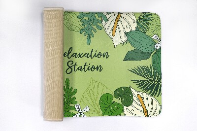 Tapis de bain Feuilles vertes