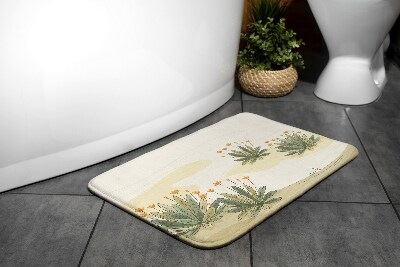 Tapis salle de bain Plantes fleurs