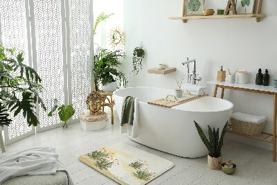 Tapis salle de bain Plantes fleurs