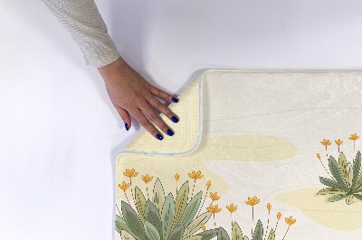 Tapis salle de bain Plantes fleurs