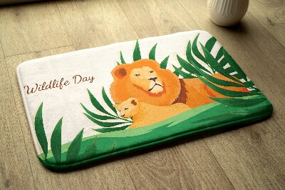 Tapis bain Lions chats
