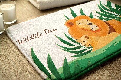 Tapis bain Lions chats
