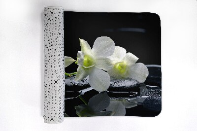 Tapis bain Fleurs orchidées