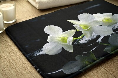 Tapis bain Fleurs orchidées