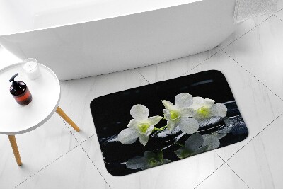 Tapis bain Fleurs orchidées