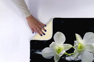 Tapis bain Fleurs orchidées