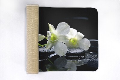 Tapis bain Fleurs orchidées