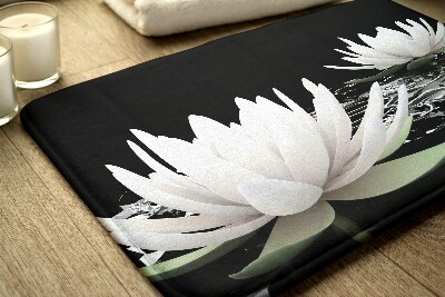 Tapis de bain Fleurs nénuphars