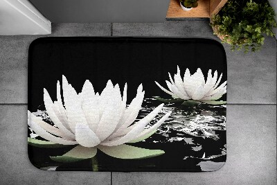 Tapis de bain Fleurs nénuphars