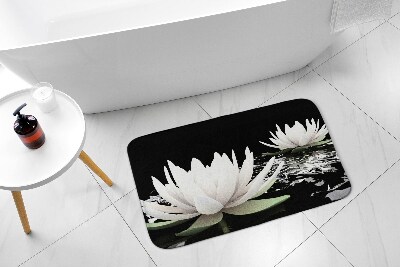 Tapis de bain Fleurs nénuphars