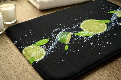 Tapis salle de bain Citron vert et agrumes